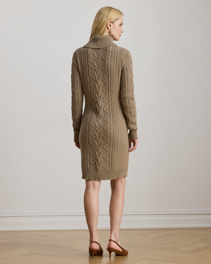 Ralph Lauren CableKnit Turtleneck Sweater Dress