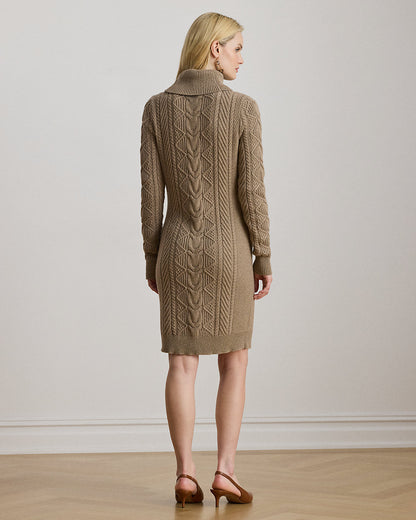 Ralph Lauren CableKnit Turtleneck Sweater Dress