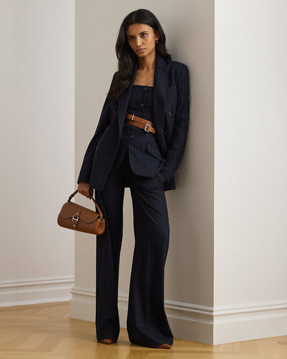 Ralph Lauren DoubleBreasted Pinstripe Twill Blazer