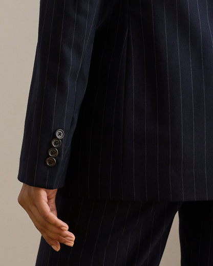 Ralph Lauren DoubleBreasted Pinstripe Twill Blazer