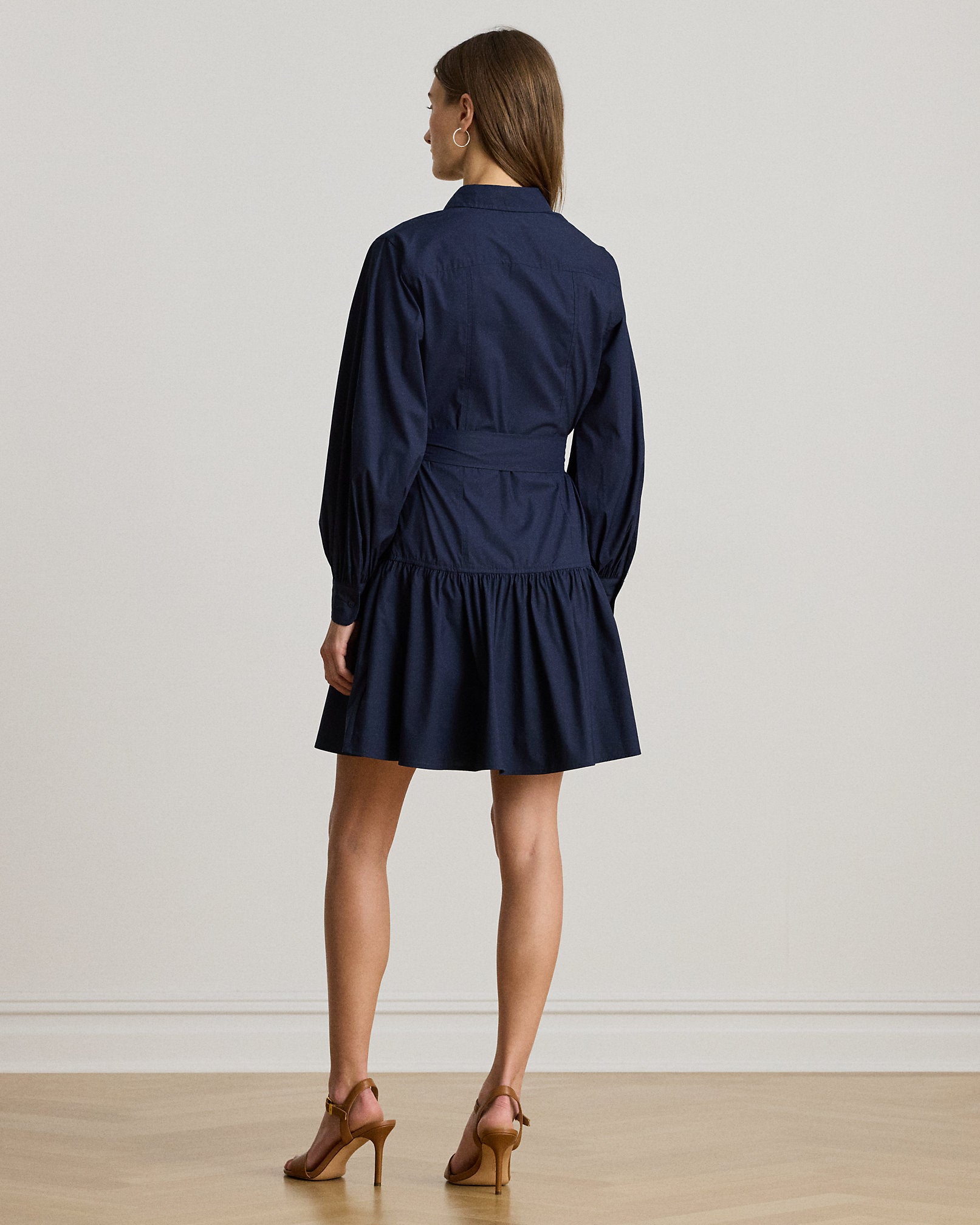 Ralph Lauren BuckleTrim CottonBlend Dress