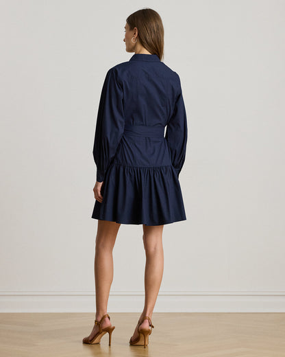 Ralph Lauren BuckleTrim CottonBlend Dress