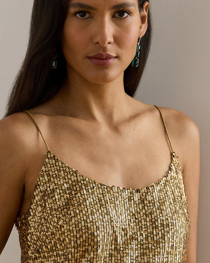 Ralph Lauren Sequined Mesh Camisole