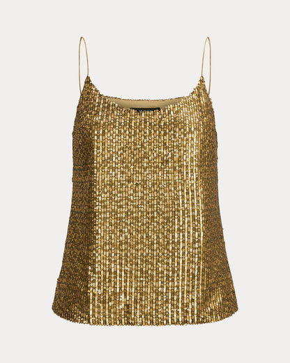 Ralph Lauren Sequined Mesh Camisole