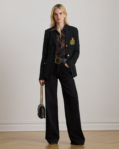Ralph Lauren Classic Fit BeltingPrint Satin Shirt