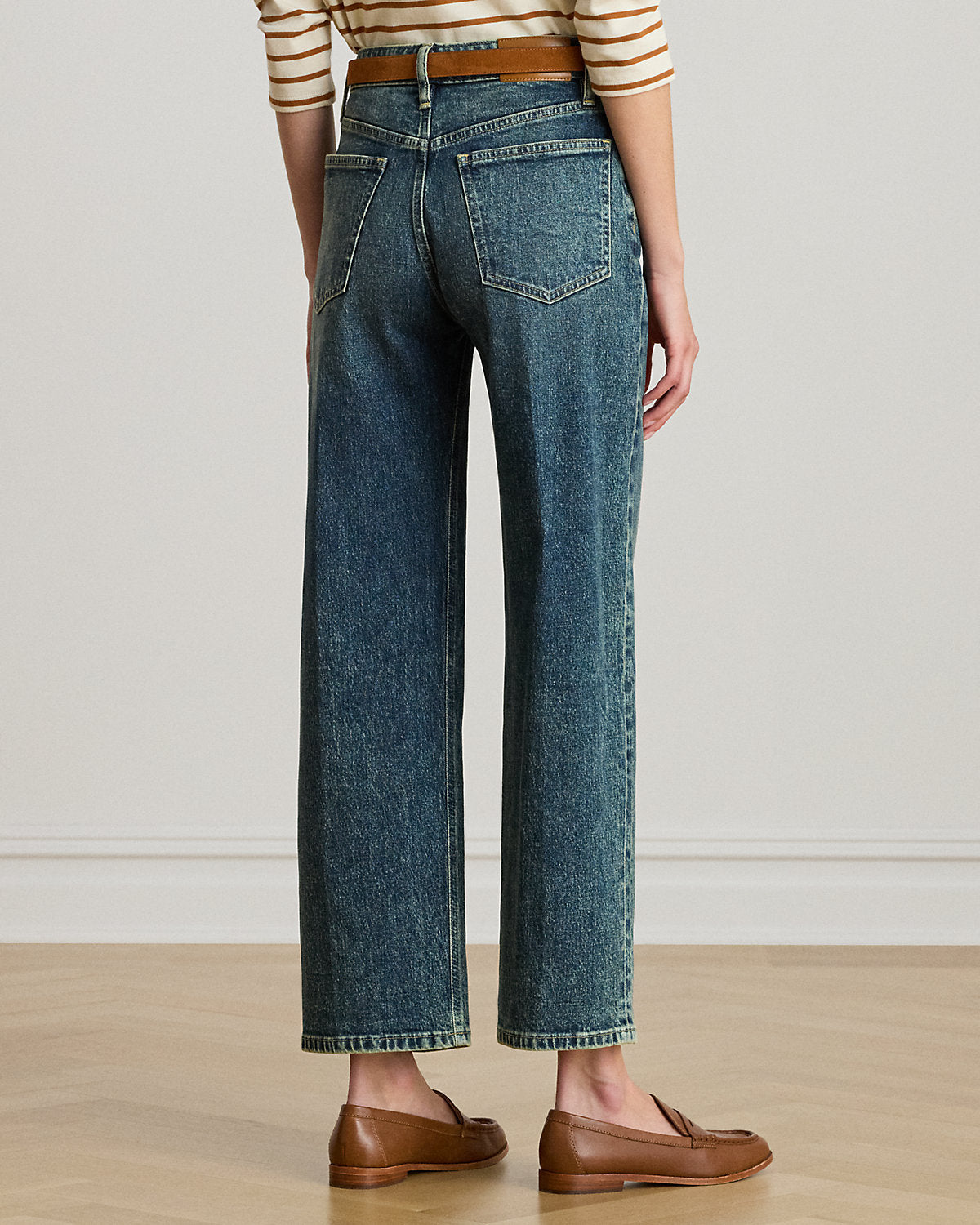 Ralph Lauren HighRise Relaxed Straight Ankle Jean