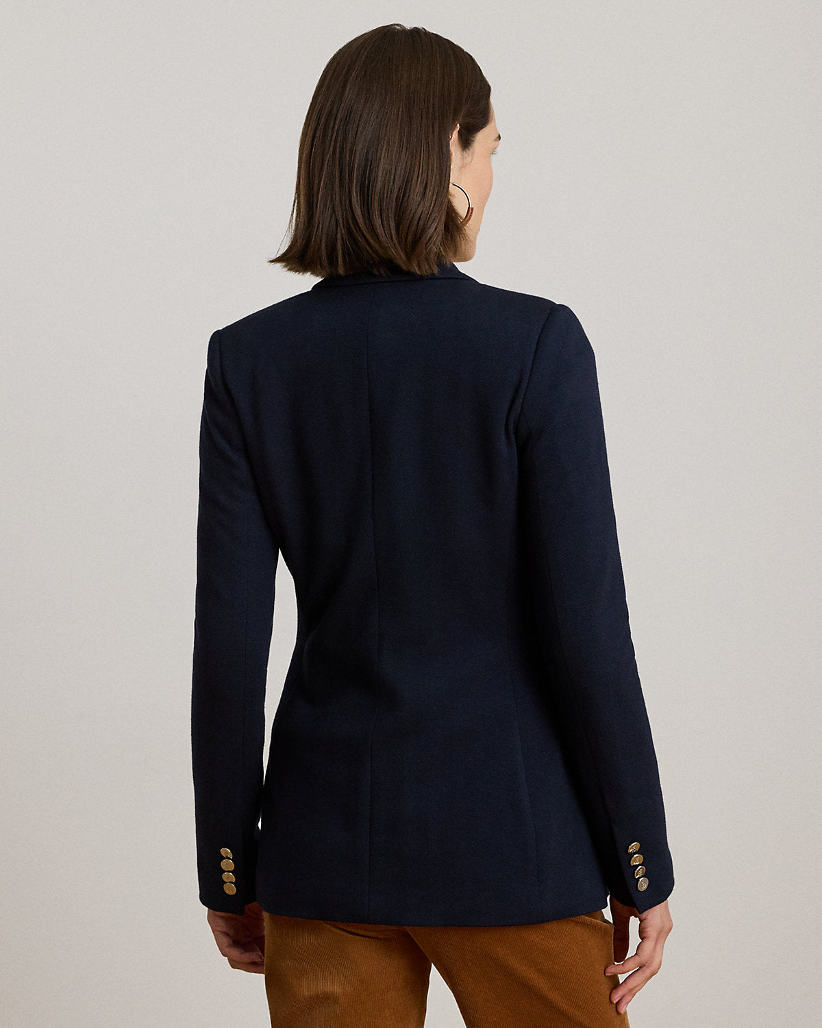 Ralph Lauren BuckleTrim Herringbone Jacquard Blazer