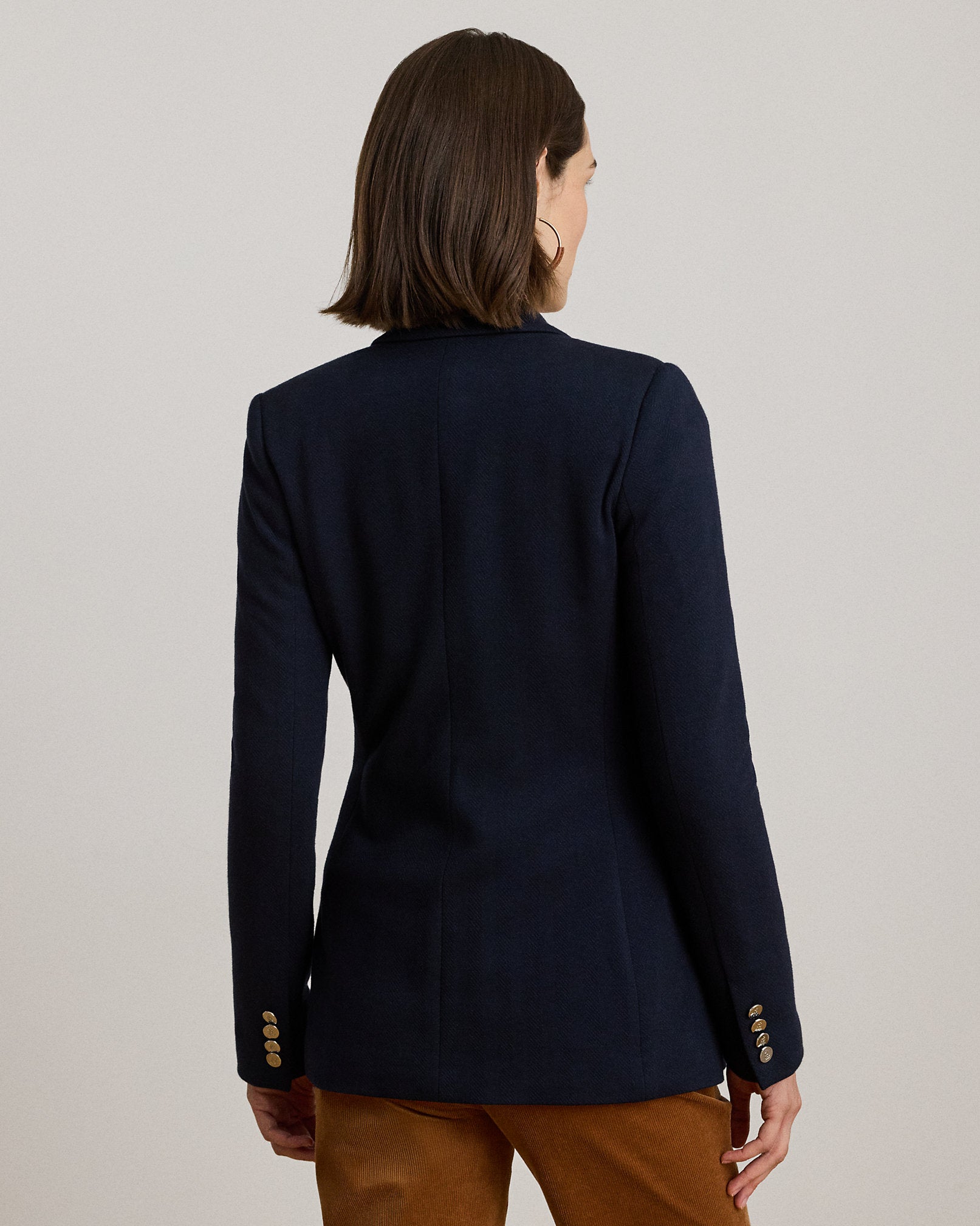 Ralph Lauren BuckleTrim Herringbone Jacquard Blazer