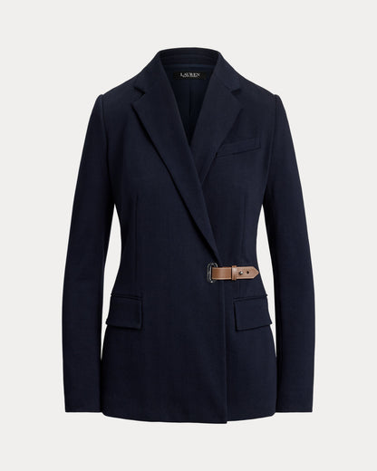 Ralph Lauren BuckleTrim Herringbone Jacquard Blazer