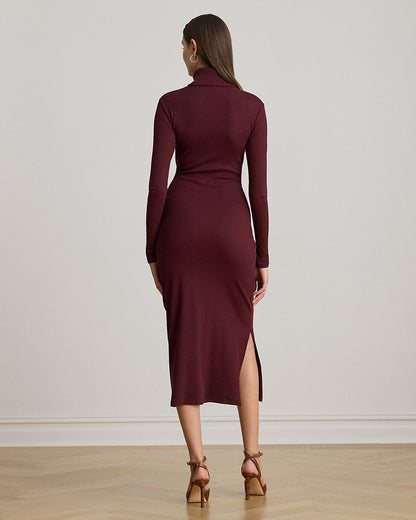Ralph Lauren TieFront Turtleneck Dress