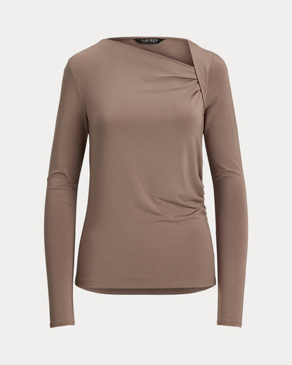 Ralph Lauren Stretch Jersey Asymmetrical Top