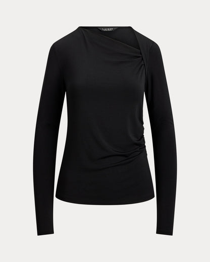Ralph Lauren Stretch Jersey Asymmetrical Top