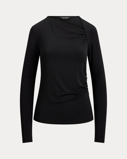 Ralph Lauren Stretch Jersey Asymmetrical Top