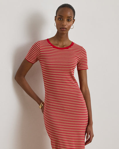 Ralph Lauren Striped CottonBlend Ribbed Tee Dress