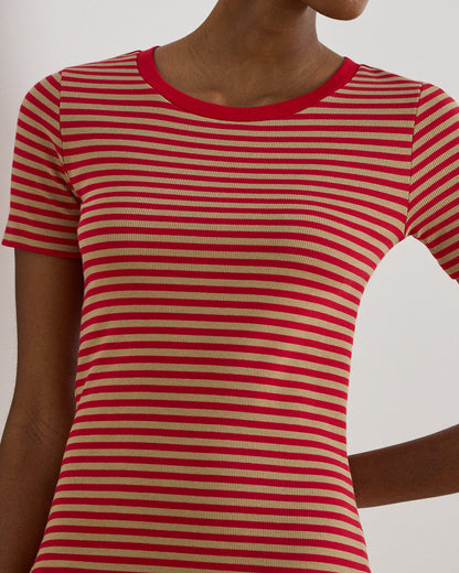 Ralph Lauren Striped CottonBlend Ribbed Tee Dress