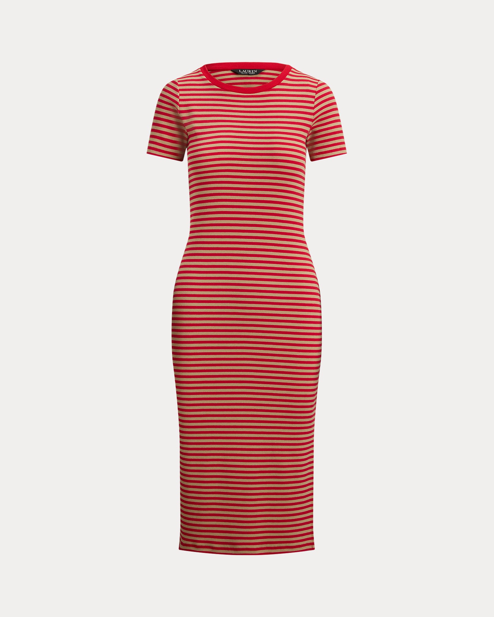 Ralph Lauren Striped CottonBlend Ribbed Tee Dress