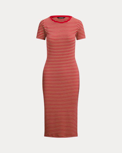 Ralph Lauren Striped CottonBlend Ribbed Tee Dress
