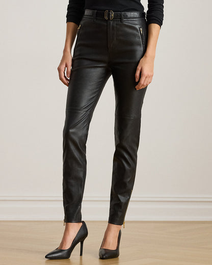 Ralph Lauren Lambskin Skinny Ankle Pant