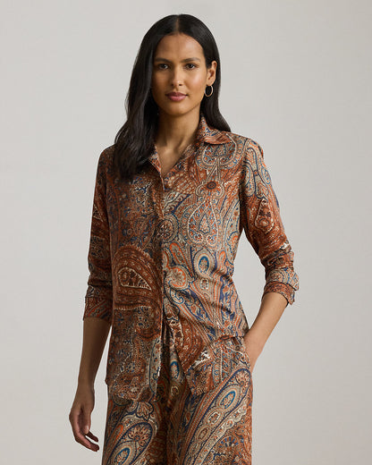 Ralph Lauren Classic Fit Paisley Crepe Shirt