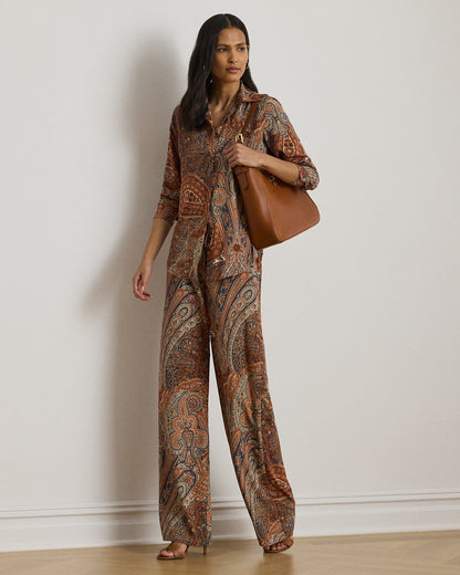 Ralph Lauren Classic Fit Paisley Crepe Shirt