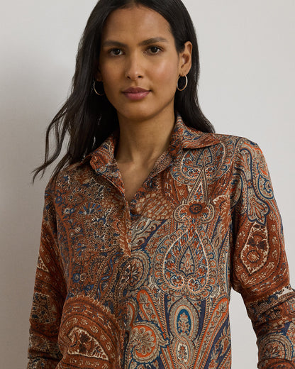 Ralph Lauren Classic Fit Paisley Crepe Shirt