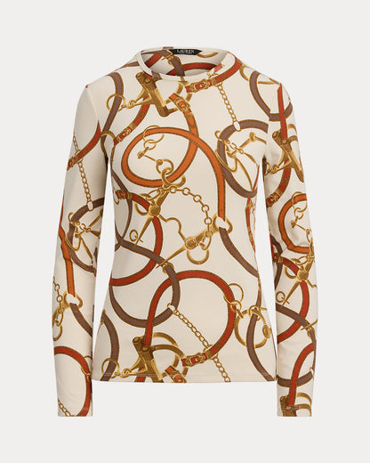 Ralph Lauren BeltingPrint Cotton LongSleeve Tee