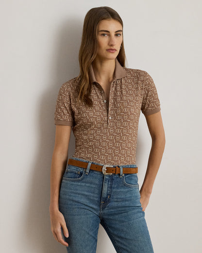 Ralph Lauren GeoPrint Stretch Piqué Polo Shirt