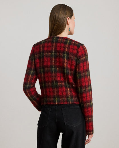 Ralph Lauren Plaid Mohair Cropped Jacket
