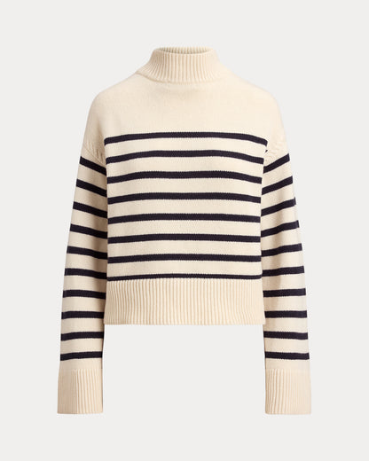 Ralph Lauren Striped WoolBlend Mockneck Sweater