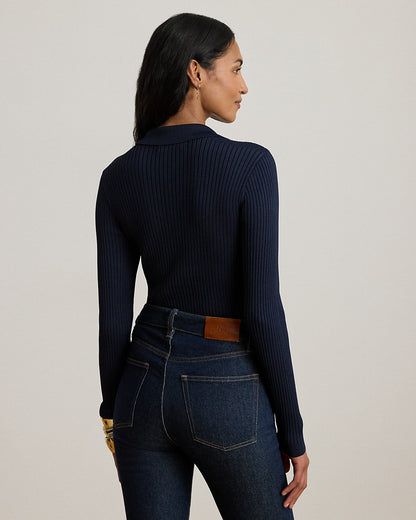 Ralph Lauren RibKnit LongSleeve Polo Sweater