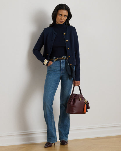 Ralph Lauren Cropped Crewneck Sweater Jacket