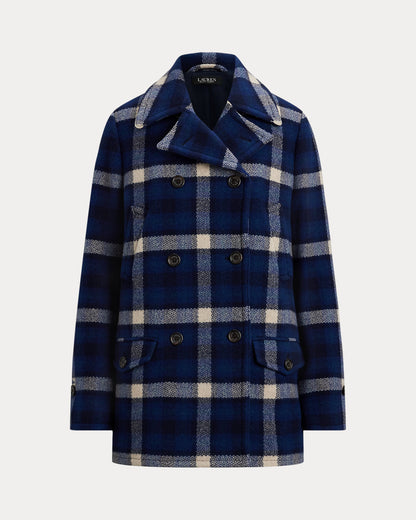 Ralph Lauren DoubleBreasted Plaid Tweed Coat