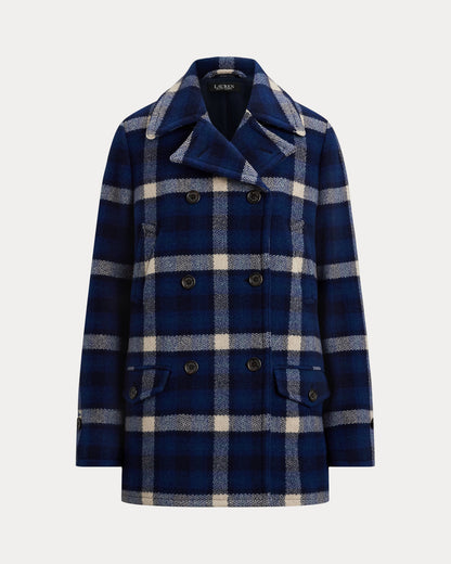 Ralph Lauren DoubleBreasted Plaid Tweed Coat