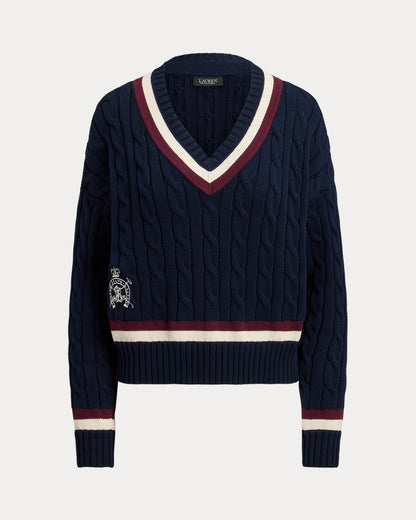 Ralph Lauren CableKnit Cotton Cricket Sweater