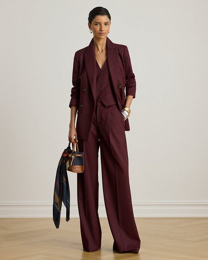 Ralph Lauren WoolBlend Twill WideLeg Pant