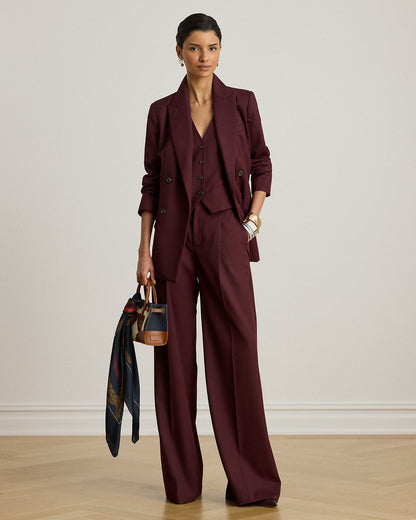 Ralph Lauren WoolBlend Twill WideLeg Pant