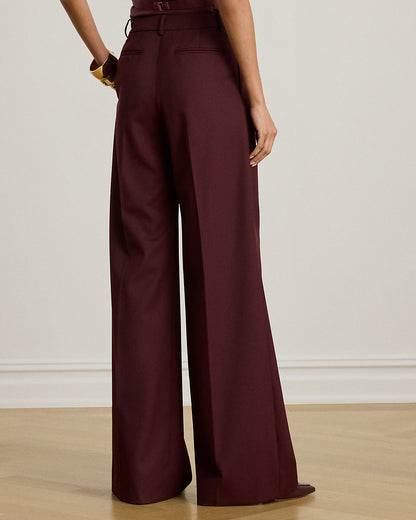 Ralph Lauren WoolBlend Twill WideLeg Pant