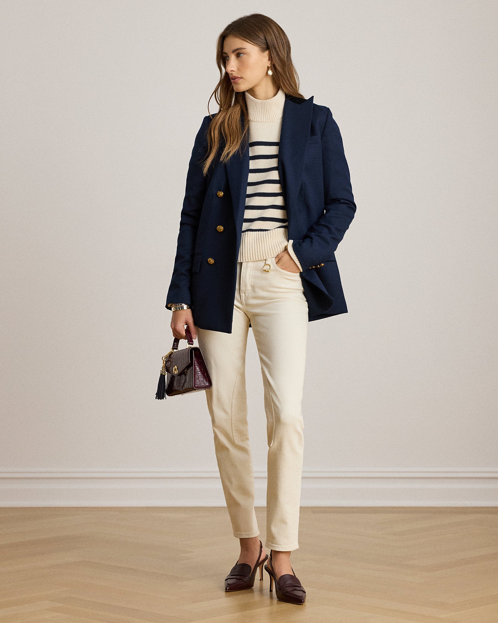 Ralph Lauren DoubleBreasted Wool Twill Blazer