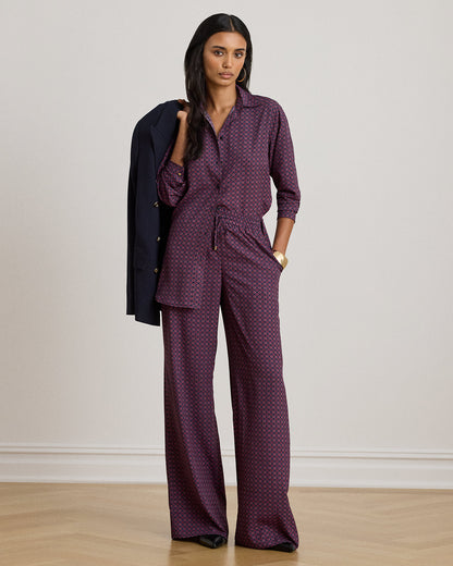 Ralph Lauren Relaxed Fit FoulardPrint Crepe Shirt