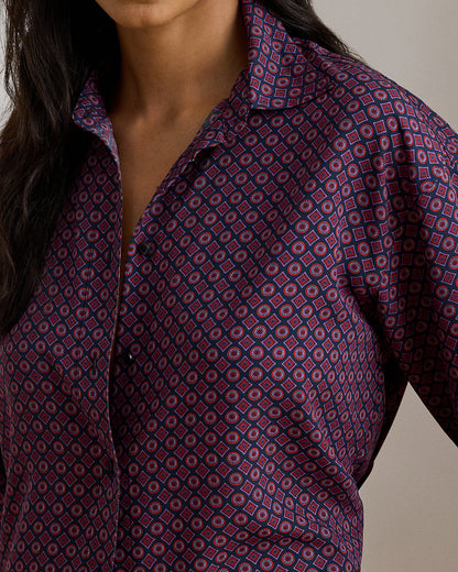 Ralph Lauren Relaxed Fit FoulardPrint Crepe Shirt