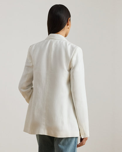 Ralph Lauren DoubleBreasted LinenBlend Twill Blazer