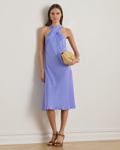 Ralph Lauren Satin Charmeuse Halter Dress