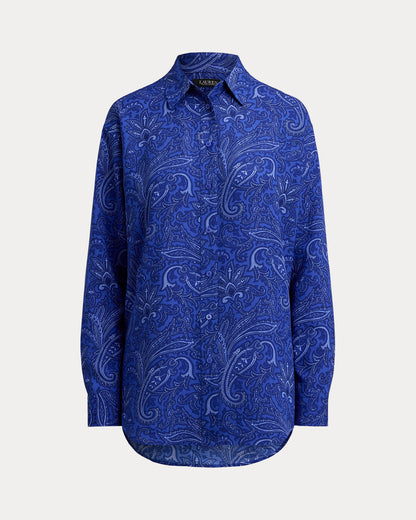 Ralph Lauren Relaxed Fit Paisley Crepe Shirt
