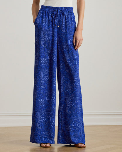 Ralph Lauren Paisley Crepe WideLeg Pant