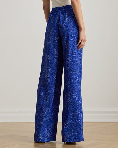 Ralph Lauren Paisley Crepe WideLeg Pant