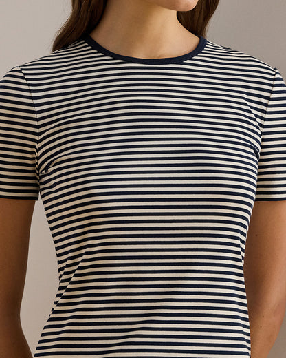 Ralph Lauren Striped Stretch Cotton Crewneck Tee