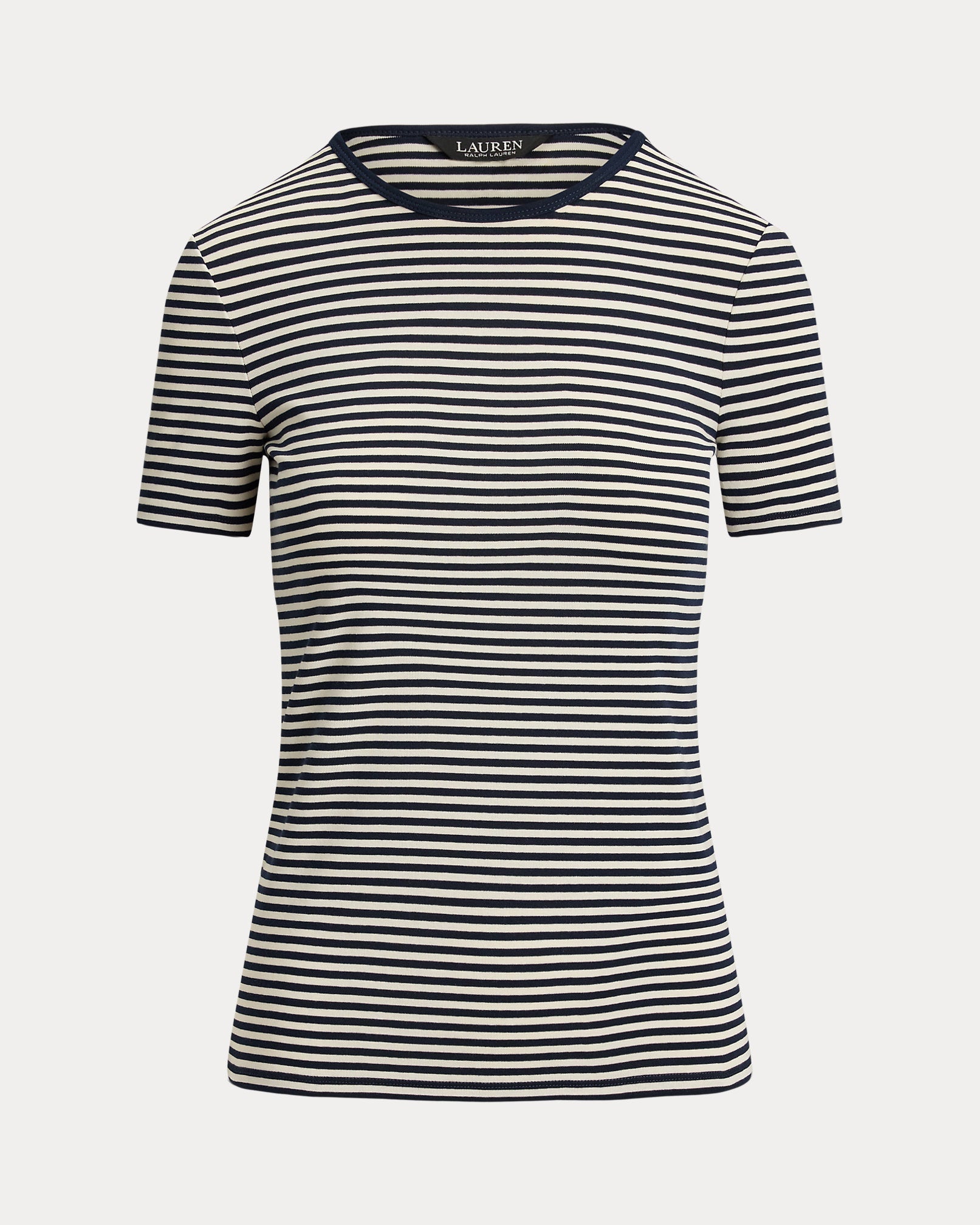 Ralph Lauren Striped Stretch Cotton Crewneck Tee