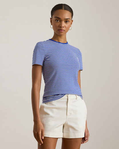 Ralph Lauren Striped Stretch Cotton Crewneck Tee