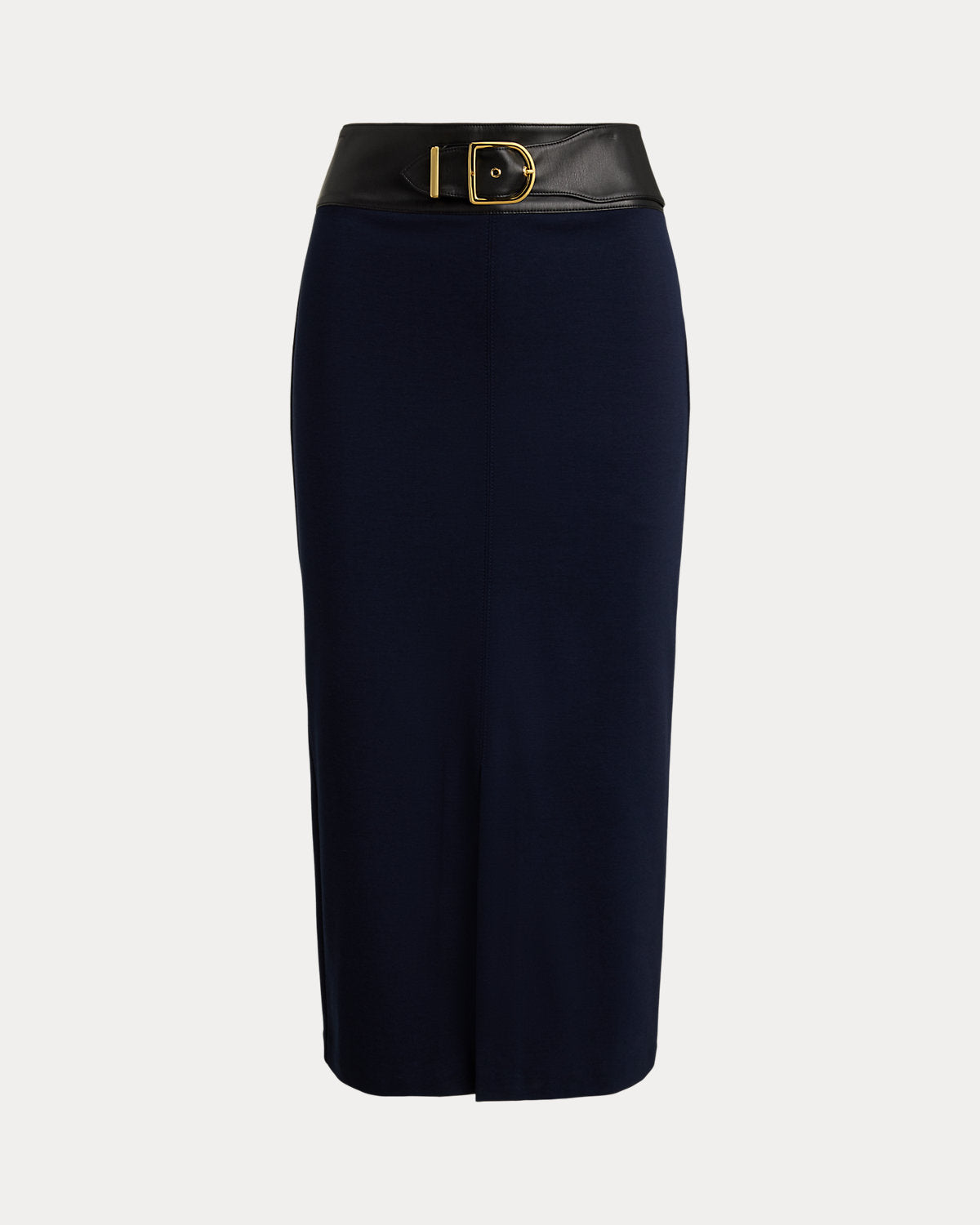 Ralph Lauren BuckleTrim Ponte Pencil Midi Skirt