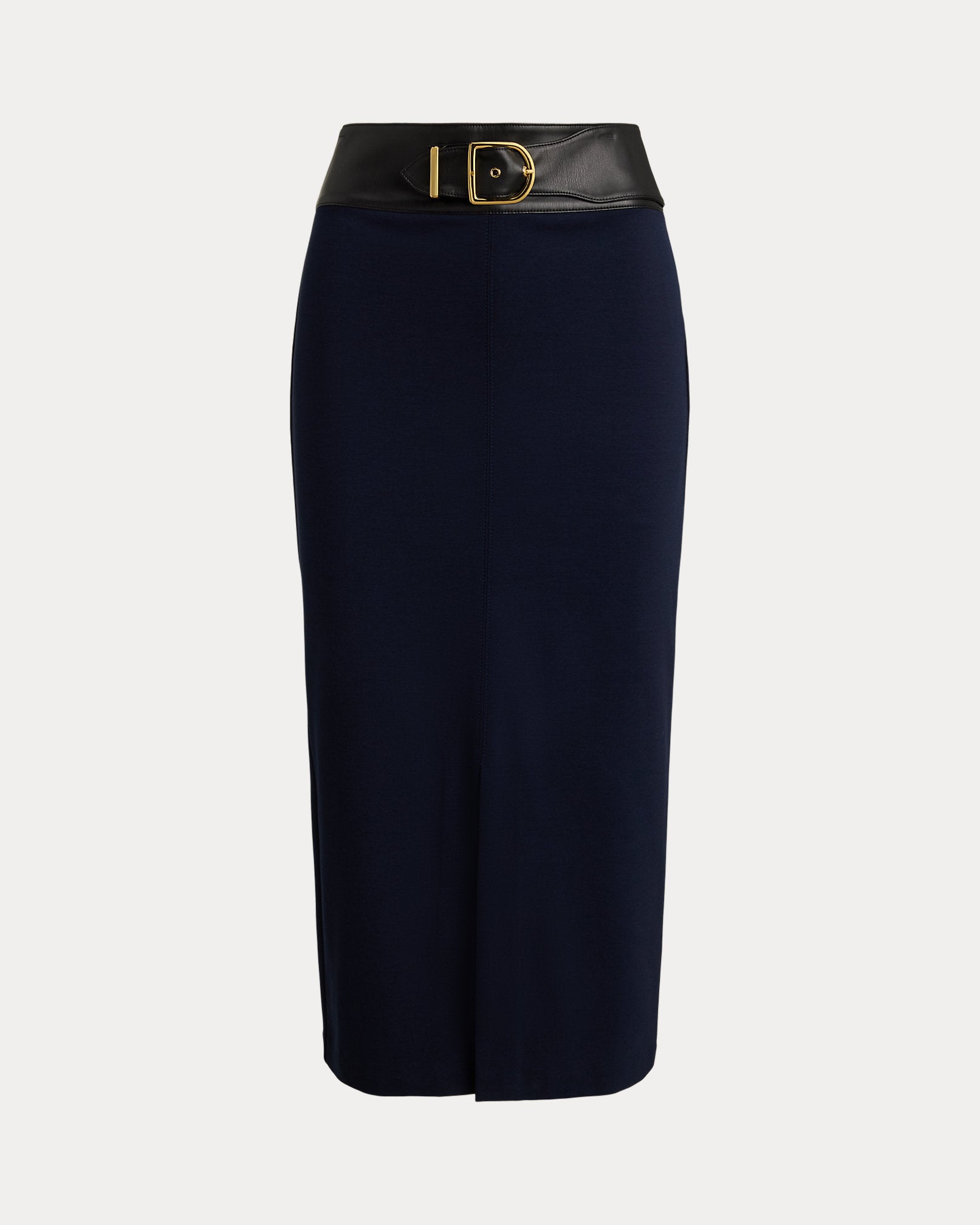 Ralph Lauren BuckleTrim Ponte Pencil Midi Skirt